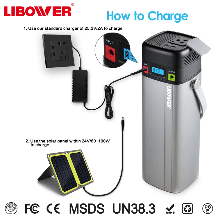 Lithium  battery 50w power bank 120000mah portable Solar green energy input stations