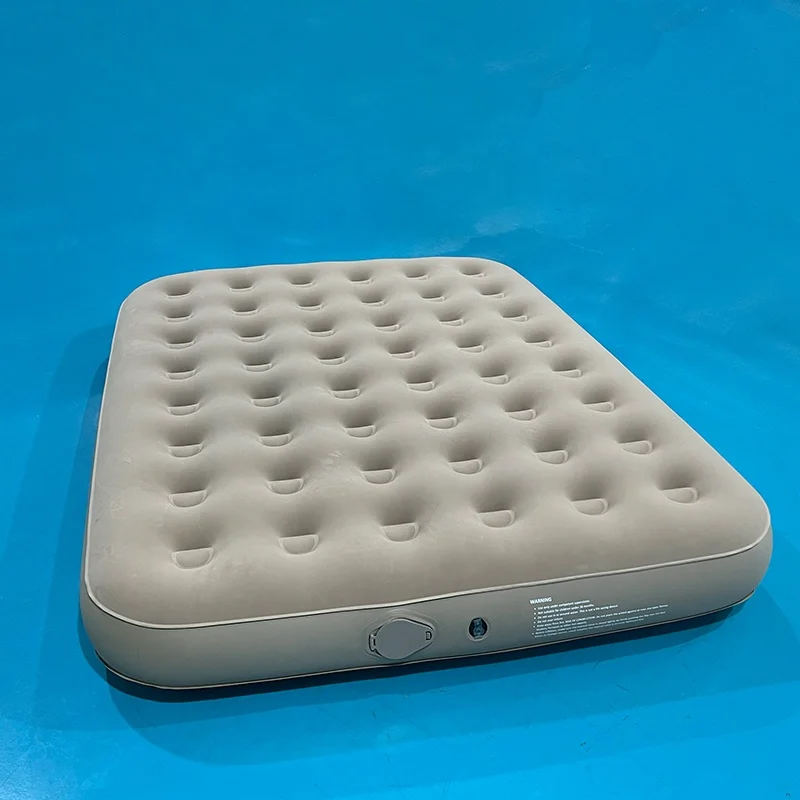 downy flocking double air mattress USB-C rechargeable pump portable inflatable airbed for camping home tent indoor outdoor