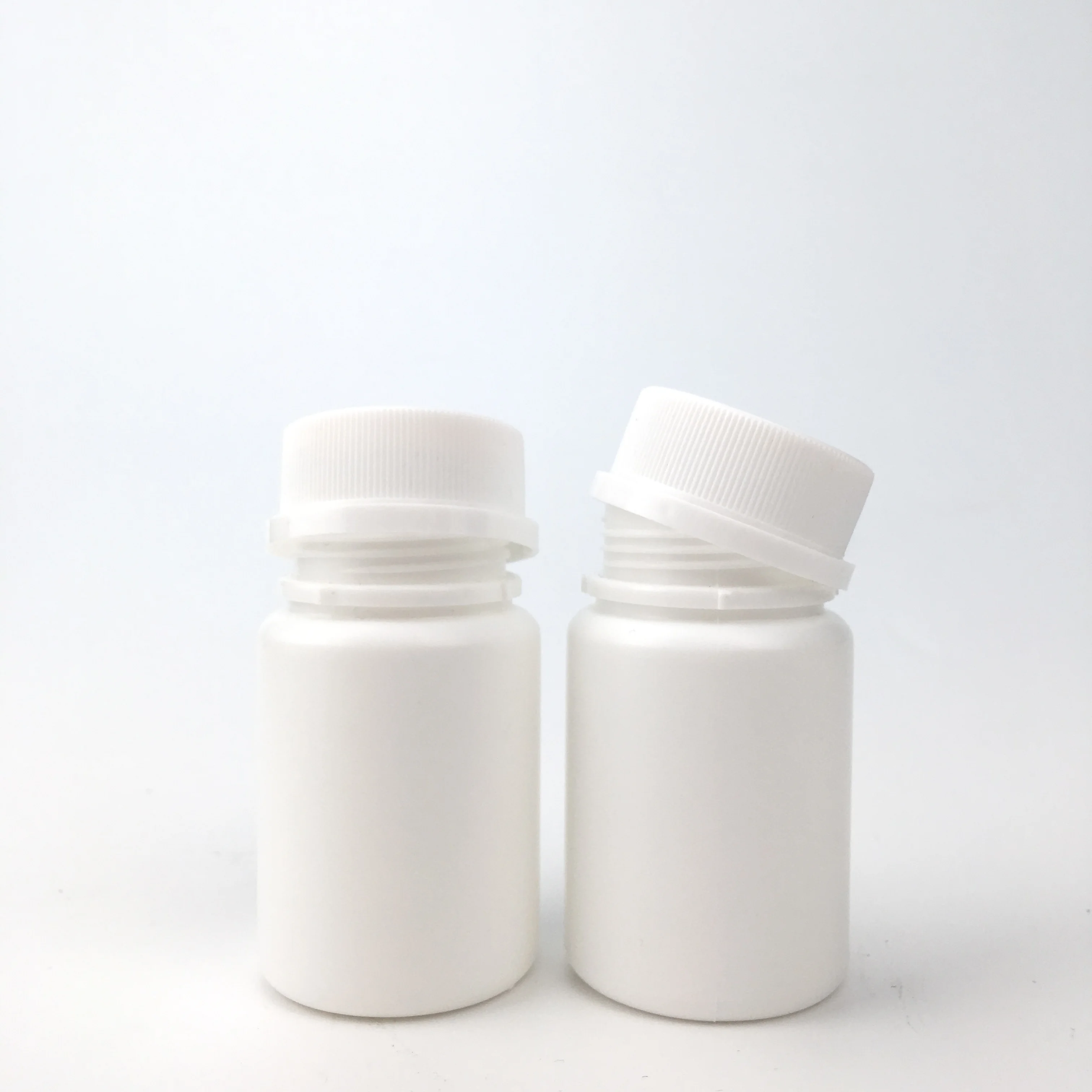 
100pcs/lot 50cc HDPE white Plastic Capsule Packaging Tamper Evident Container Empty Medical pill bottle with Tamper Proof Cap 