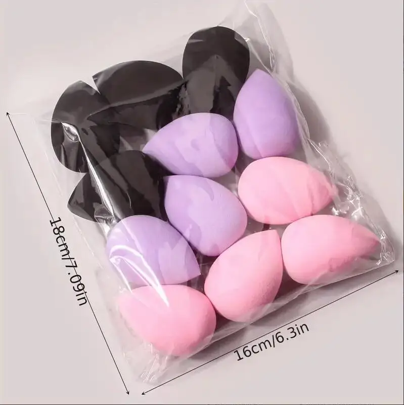 12pc/pack Medium Size Multicolor Makeup Sponge For Perfect Liquid Cream Powder Application Non-latex Wet Dry Dual use Foundation