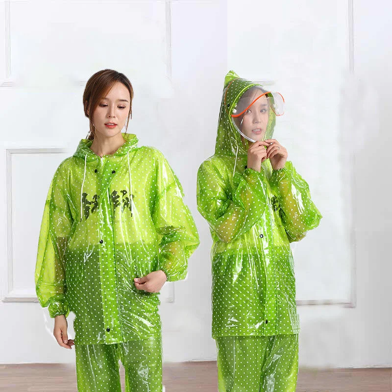 Custom rainsuit men 100% PVC waterproof rain suit heat welding rain coat waterproof motorcycle suit with hooded rain suit