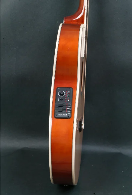 40 inch acoustic guitar cheap slim body  high gloss acoustic guitar with pickup