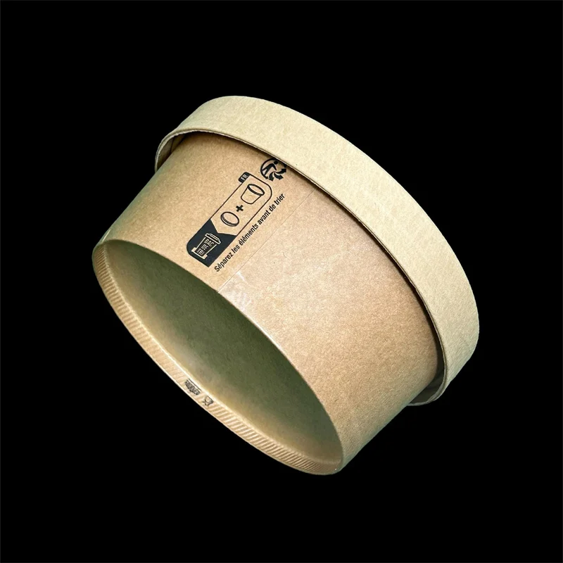 Gobest pe pla coated personalizedice cream packaging   fruit bowls and cups cover pulp food bowl with pulp lid food container