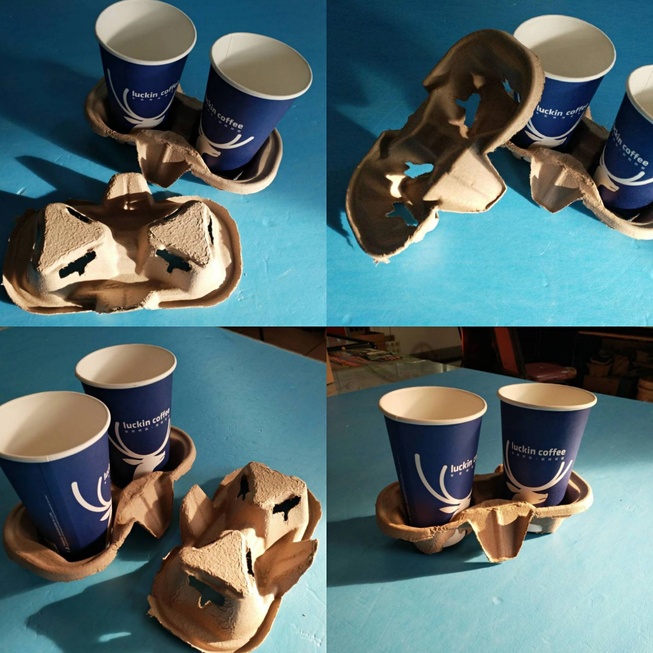Wanyou cheap coffee cup tray egg tray pulp paper tray production line
