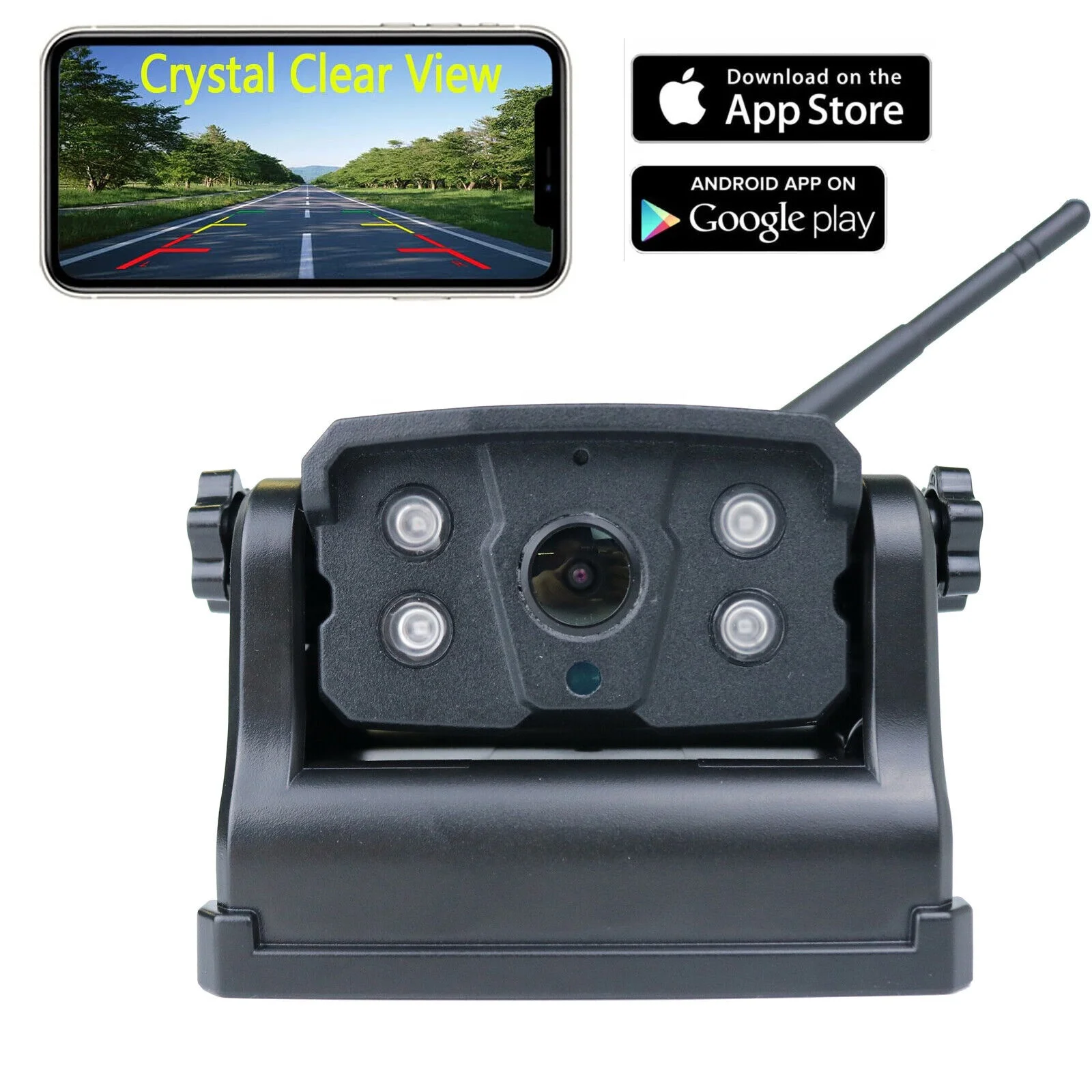 Factory supply iPoster private model for IOS Android Wireless 9600mah battery rechargeable Magnetic truck Van Rear View Camera