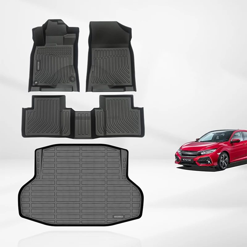 Wholesale Waterproof 3D TPE Car Mats Carpet Car Floor Mats  Floor Liner For Honda Accord Civic Civic Sedan