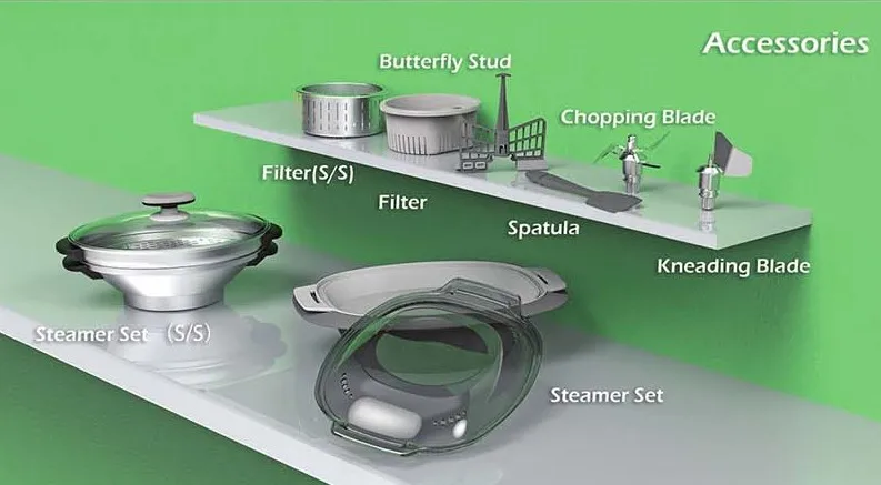 QANA Factory Wholesale OEM Household thermomix multi-function blender cooking machine commercial food processor kitchen robot