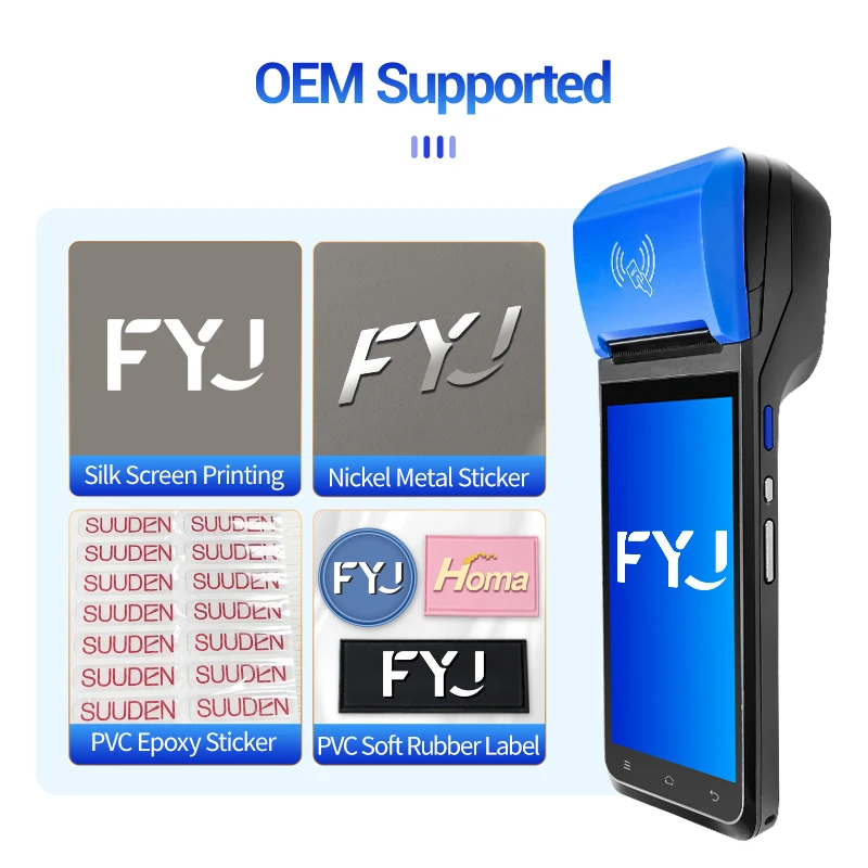 FYJ-F1 Android 12 8-Core Touch Screen System Pos Software F1 5.5' NFC Handheld Mobile Pos Terminal with Printer