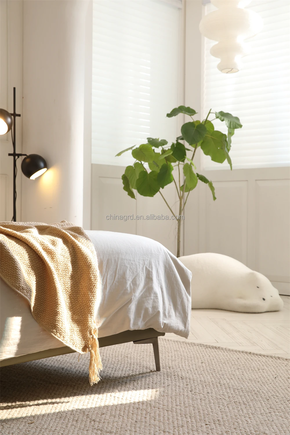 china latest design bed leather platform upholstered smart furniture bedding full bedrooms set for room