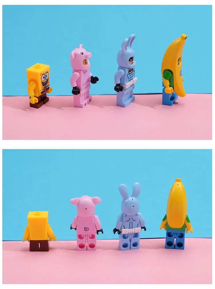 Story Buzz Light year Woody Key Chain 3D Building Block Keychain Superhero Unicorns Pendants Car Keychain