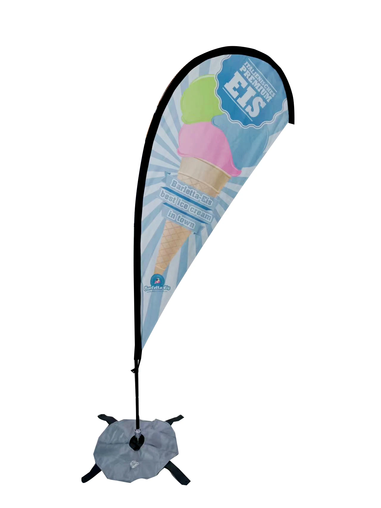 Outdoor Aluminium Pole Tear Drop Flying Teardrop Feather Banner Flag