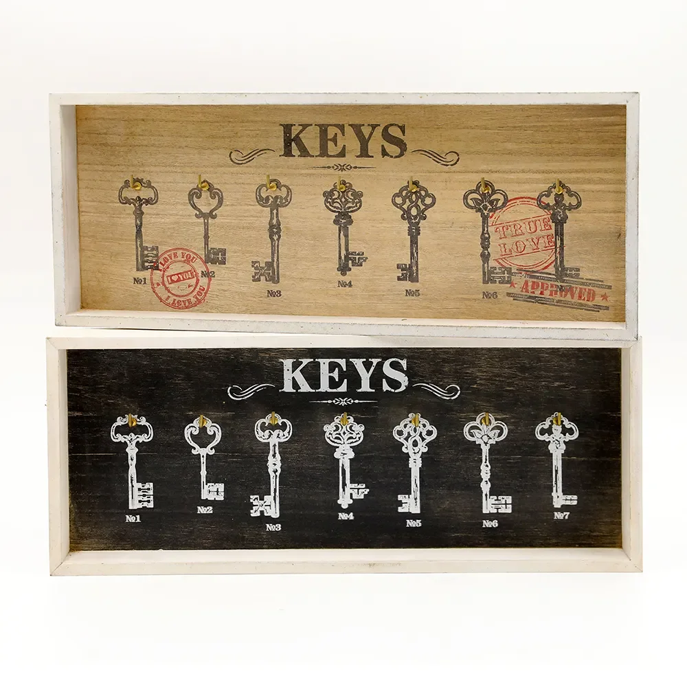 Custom Shabby Chic Wooden Key Box for Home Decor
