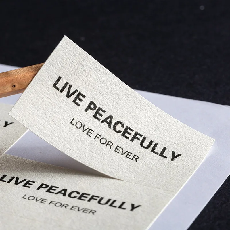 Custom Logo Printed Textured Paper Adhesive Sticker