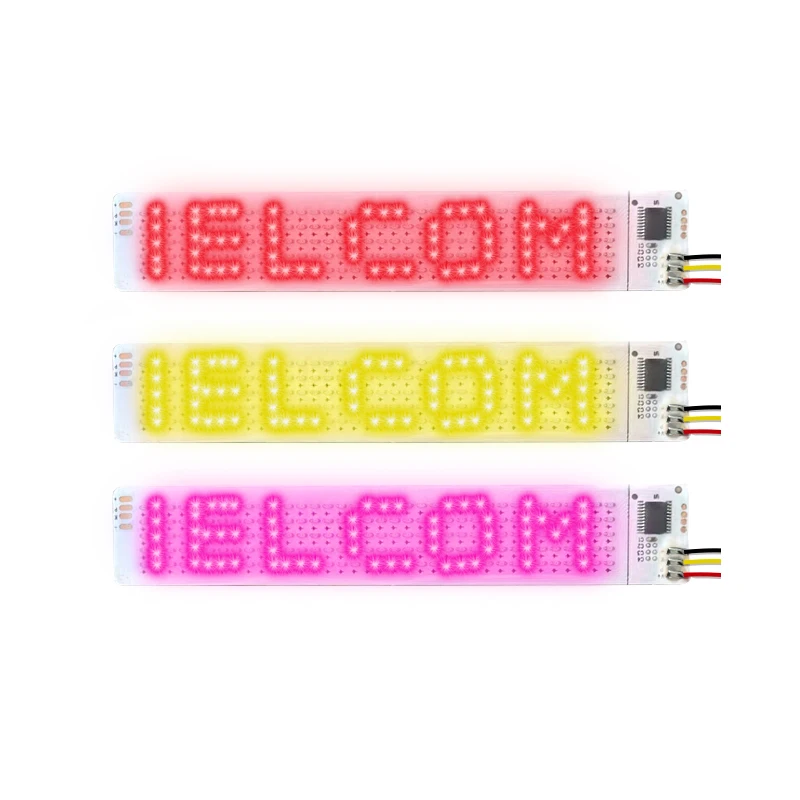 12X2cm Pixel 5*36 Programmable Flexible Mini Led Screen Sheet Advertise Promotion Hat Shoes Built in flexible LED Strip display