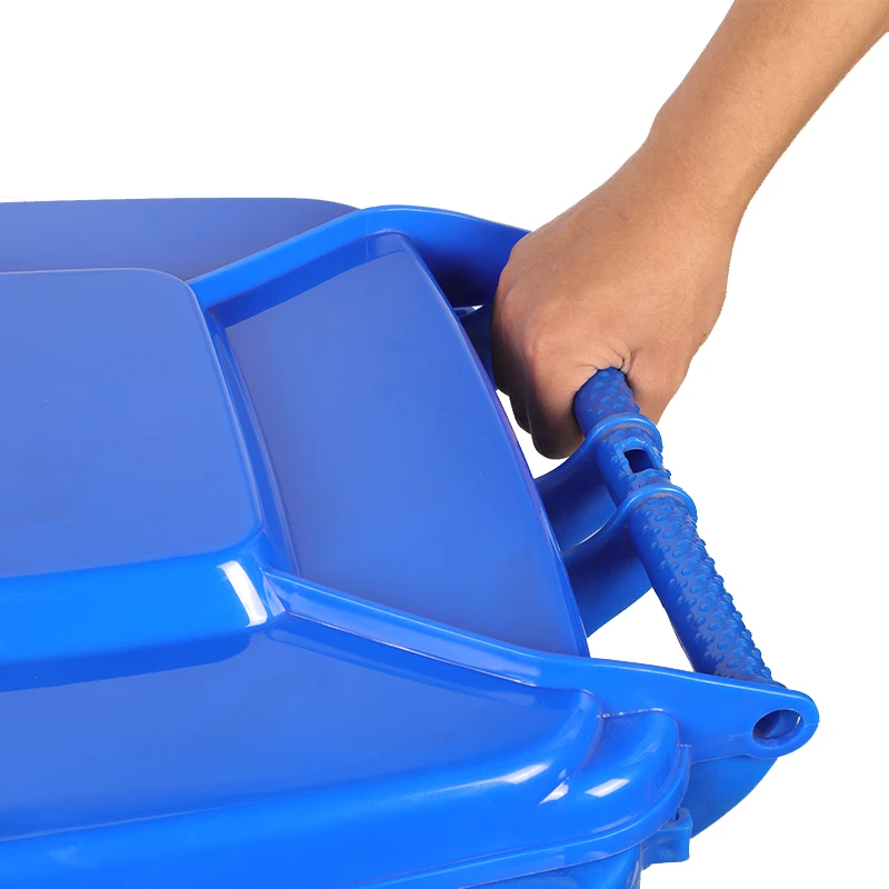 Good Quality Durable Rectangular Plastic Dustbin Waste Garbage Bin Trash Can with Lid