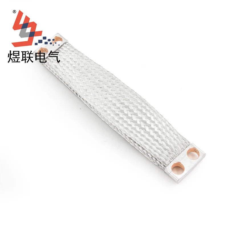 Manufacturer custom bonding leads jumper braided copper flexible connector busbar tinned braid earth shunt