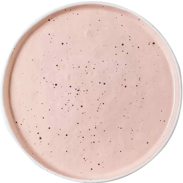 Оптовая продажа столовая посуда speckle большие 11 дюймов обеденные тарелки фарфоровая сервировочная тарелка для ресторана