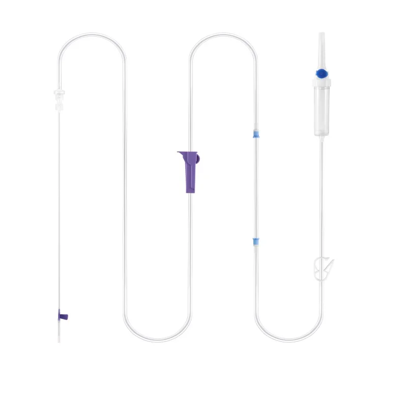 China reliable factory Medical IV Set IV Infusion Drip Giving Set with flow Regulator