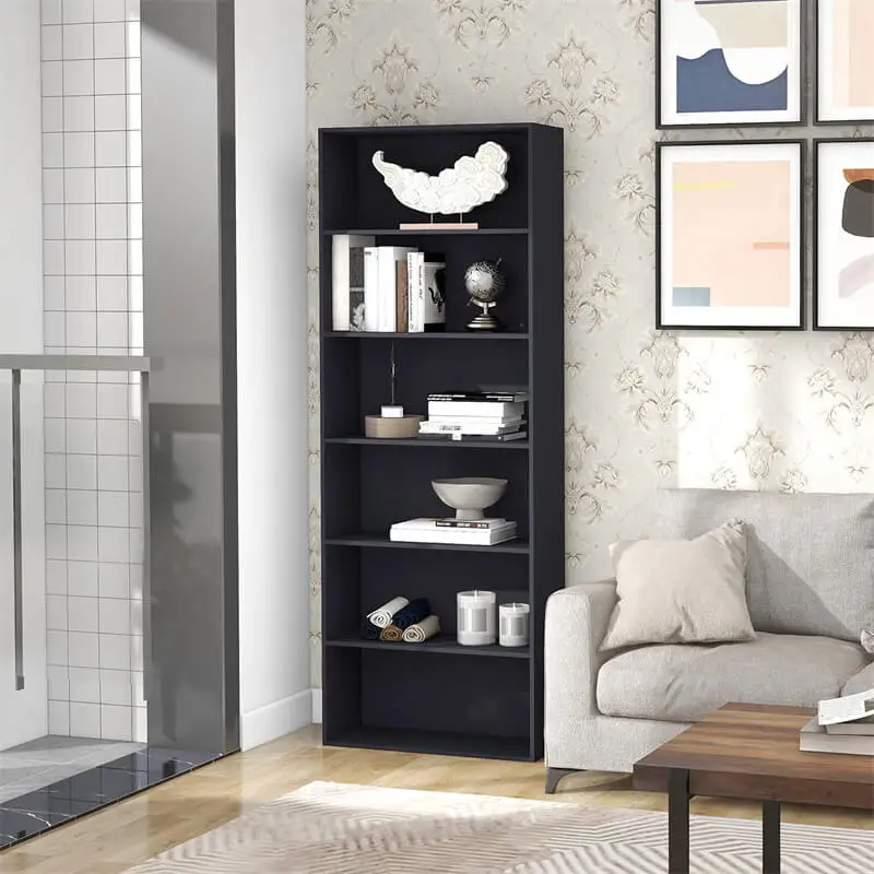 US warehouse direct sale 6 layers wooden storage cabinet amazon popular model cabinets storage and bookshelf