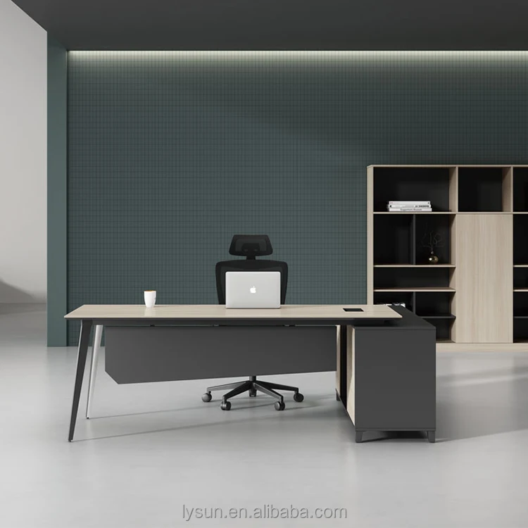 cheap wholesale MFC wood executive manager computer table home office desk