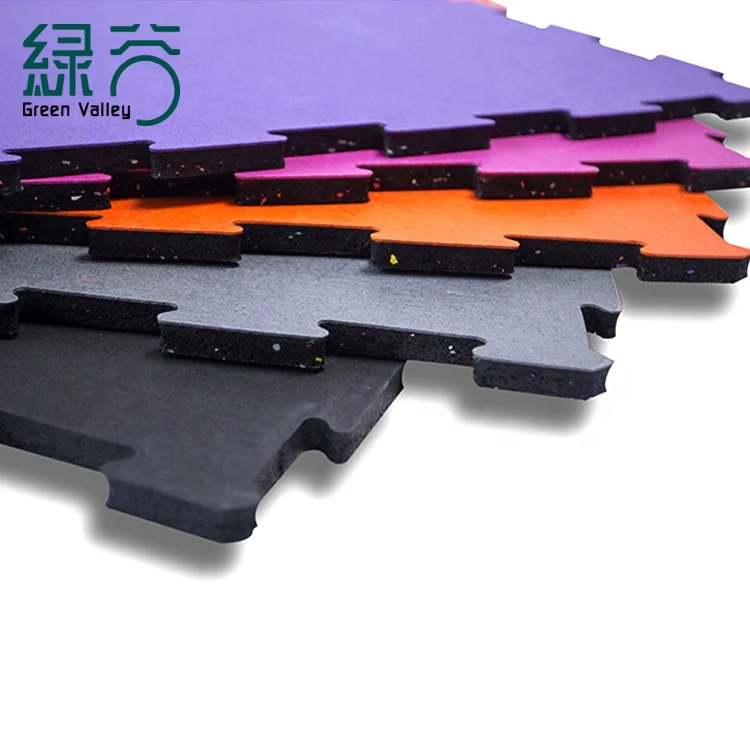 Best Puzzle Gym Interlocking rubber tiles/gym rubber floor rolls/sports rubber mat