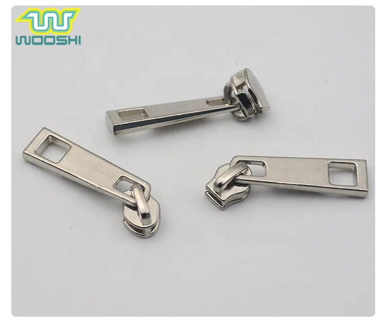 big 5# No lock zipper Slider antique brass zinc alloy 7# zipper puller for Nylon zip handbags