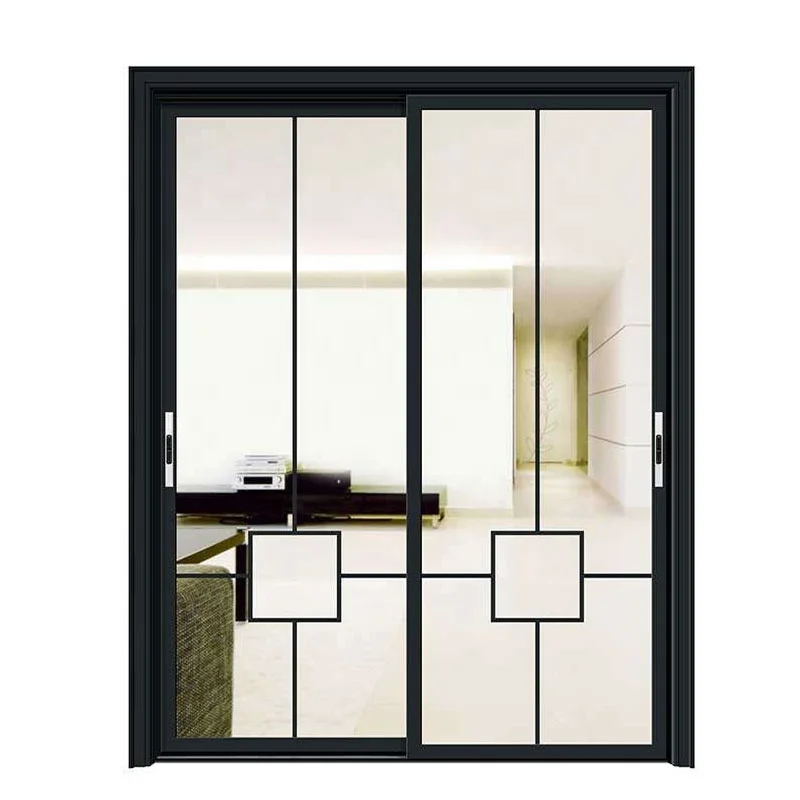 
modern house security aluminium glass sliding door coated sliding door with decorative pressure plates designs sliding door 