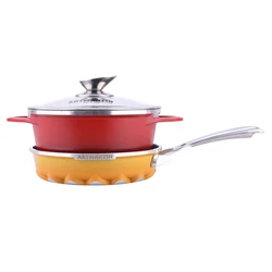 Amercook, Европейский склад, алюминиевая посуда, набор кухонной посуды с антипригарным покрытием, wajan dari marble