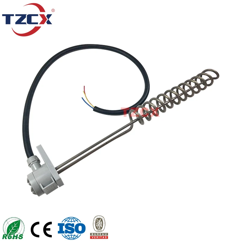 CE certified 2KW 3KW or customized electric immersion heater titanium heating elements for electroplating