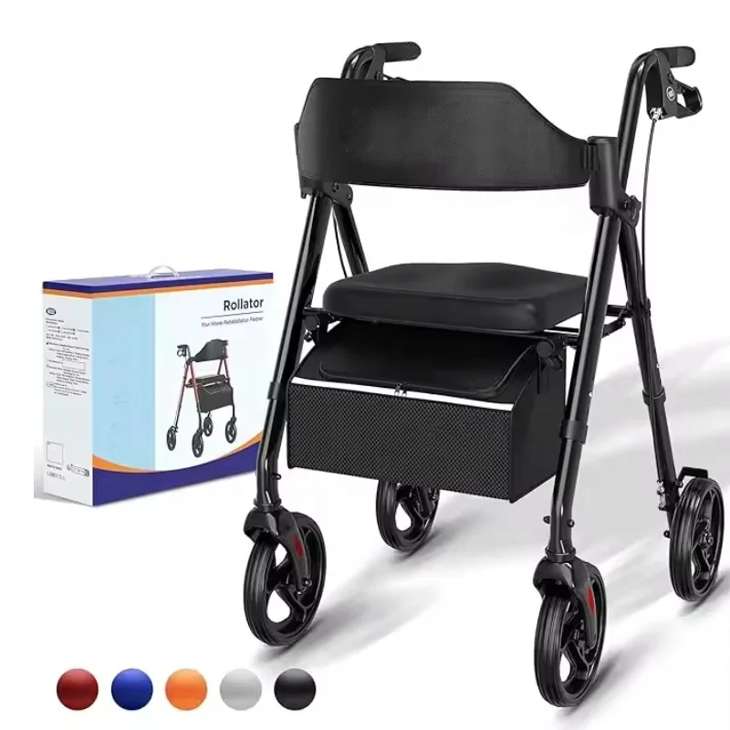 Складная алюминиевая катящаяся коляска для пожилых людей