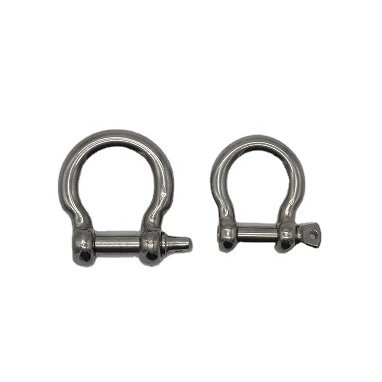 OEM Various Bow shackle Galvanized Stainless Steel Screw Pin 3/4 inch Anchor Shackle with safety bolt pin D shape shackles
