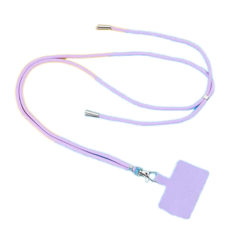 New Anti Loss Crossbody Neck LanyardUniversal Chain Hole-less Lanyard Adjustable Gasket Mobile Phone Badge Lanyard with logo