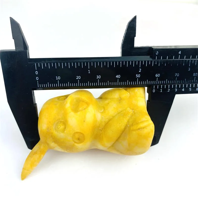 Wholesale Natural Crystals Crafts Cute Animal Figurine Yellow Jade for Gift&Decoration