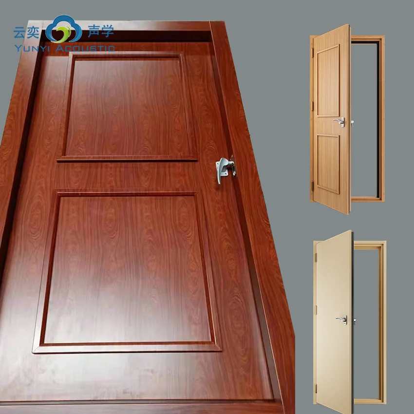 China Manufacturer Wholesale Soundproof Thermal Insulated Commercial Soundproofing Metal Acoustic Doors for Recording Studio