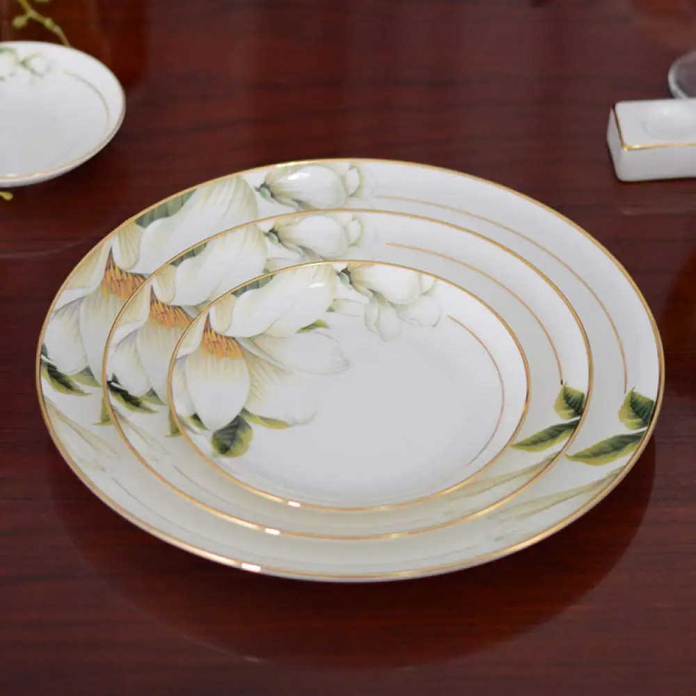 Европейский фарфоровый набор! 18 шт. керамическая посуда/Дубай, оптовая продажа, наборы посуды с дизайном