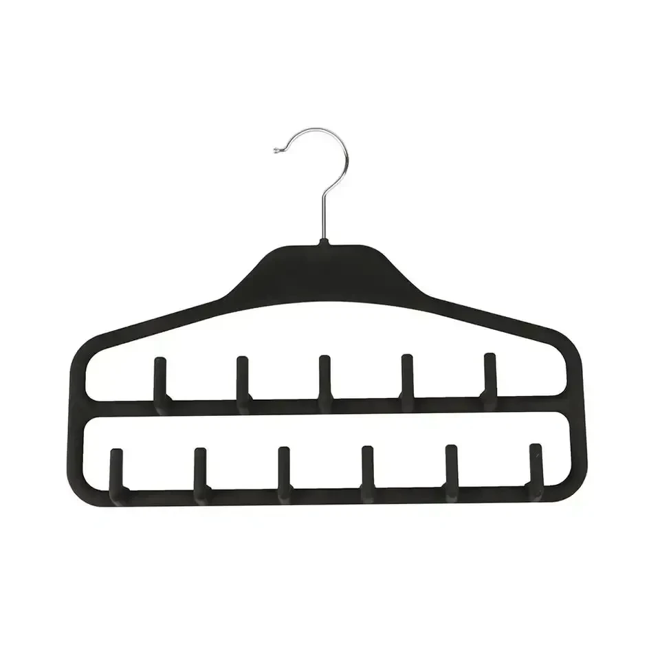 Factory Customization Cheap Rubber Coated Plastic Tie With Scarf Hanger Heavy-duty Hanger