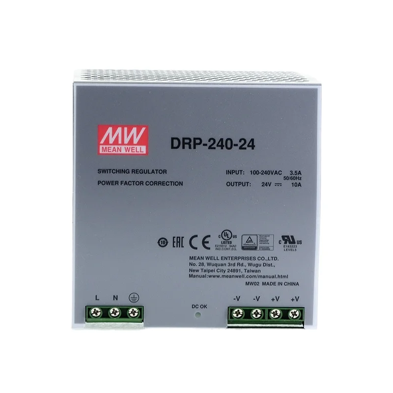 240w Meanwell brand din rail power supply 240w 24v DRP-240-24 power supply