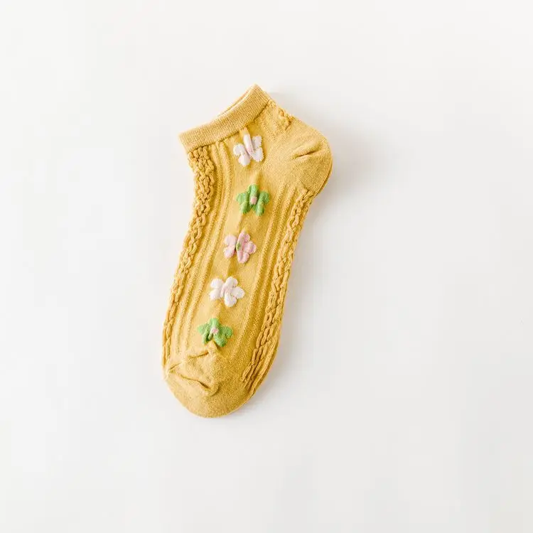 Тонкие женские носки Новинка весна-лето гиуна цветки свежие хлопковые носки твист носки в японском стиле ретро