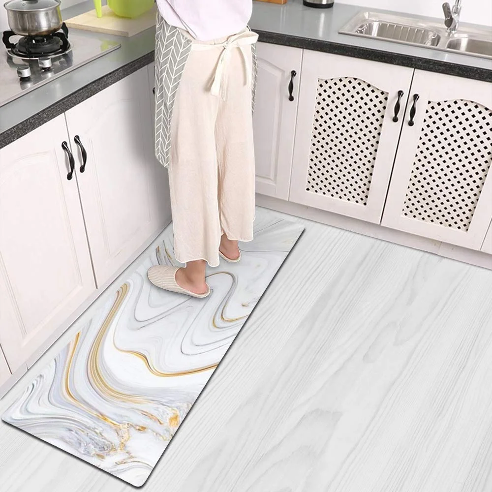 Anti fatigue Water-proof Custom PVC Anti-Slip Kitchen Runner Mat Floor Mat Sets Non Slip Kitchen Rug