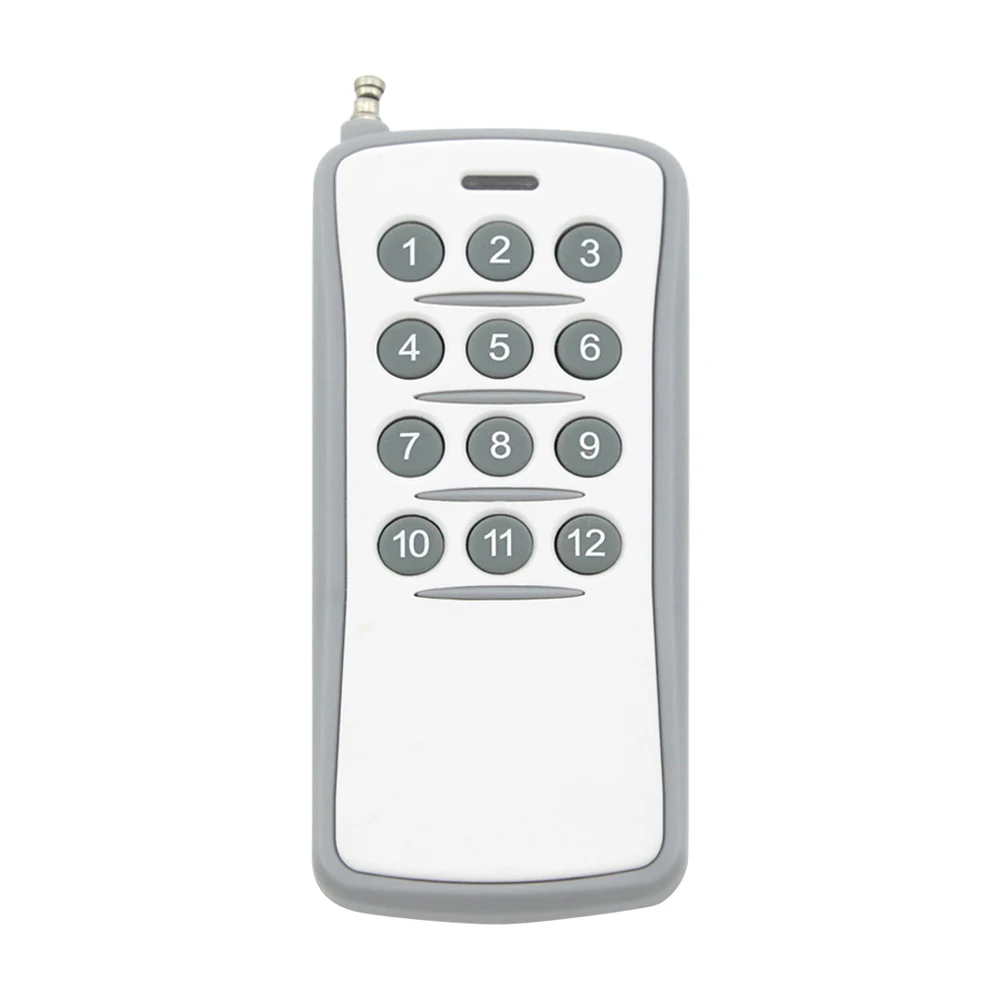 eMylo 12-Ch RF 433Mhz Smart Wireless remote control White 150M Transmitter Relay Receiver Switches