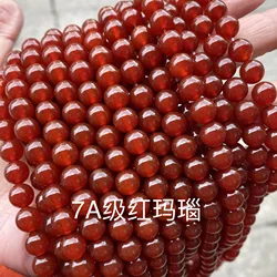 AAA Carnelian 4/6/8/10/12/14mm Natural Stone Loose Round  Red Agate Beads Carnelian