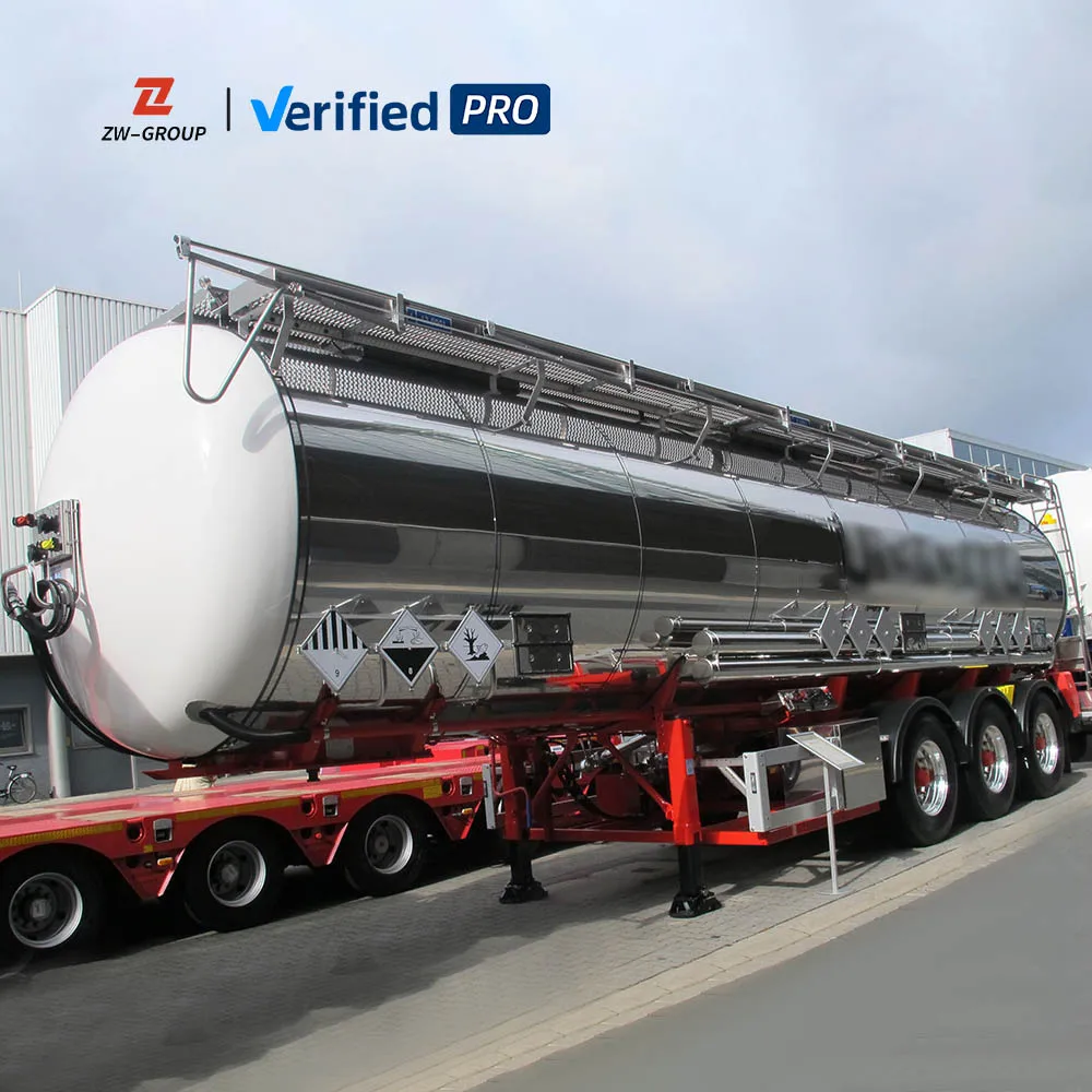 ZW Group 3 Axle Fuel Tanker Semi Trailer for Oil/Fuel/Diesel/Gasoline/Crude/Water/Milk Transport