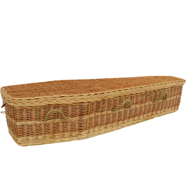 Best Price Funeral willow Wicker Coffin Casket Bed