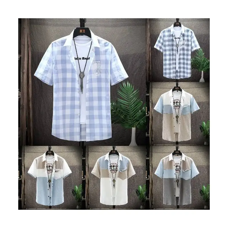 Wholesale 2024 Mens Clothes Leopard Printed Disco Shirts Short Sleeve Button Down Casual Shirt for Club Rock Party Camicia Uomo
