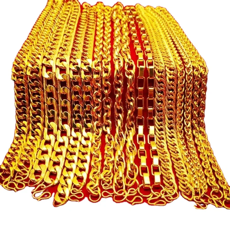 
store money daikin props new men local tyrants gold swagger simulation gold-plated chain Vietnam alluvial necklace 