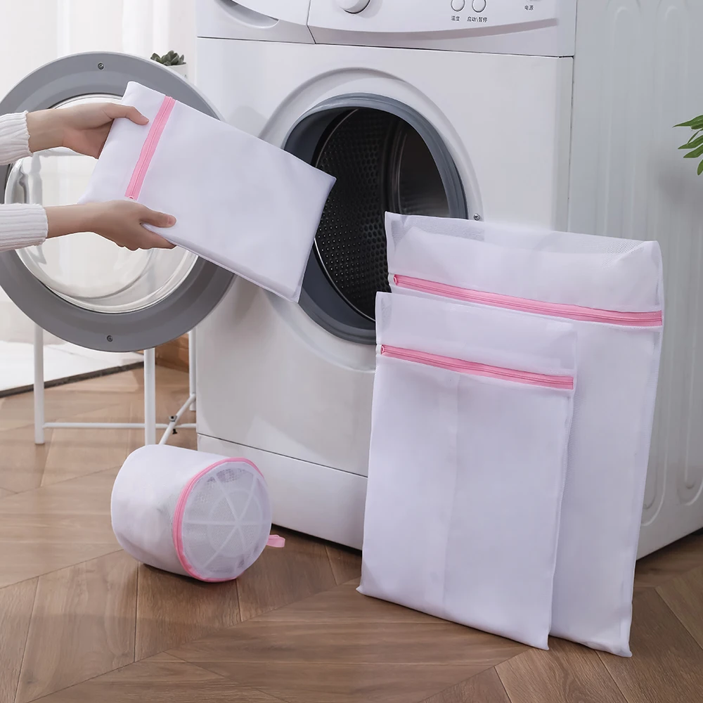 Polyester washing Bag,Wholesale Custom Mesh Laundry Bags for Bulk Orders Convenient Laundry Bags with Zipper for Easy Storage