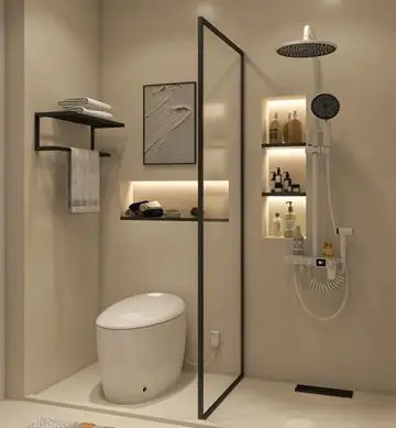 Nice bathroom partition:walk in shower screen for separate Dry-wet area,transparent and comfortable relax,toughened glass 8mm