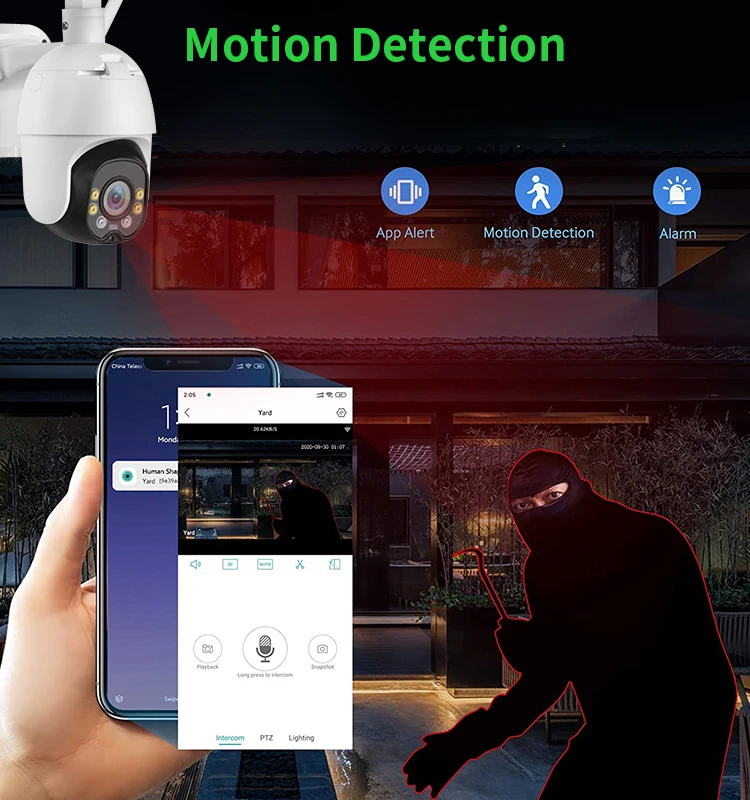 
Solar Power Security System Surveillance Battery IP Sim 4G Camera for Farm 