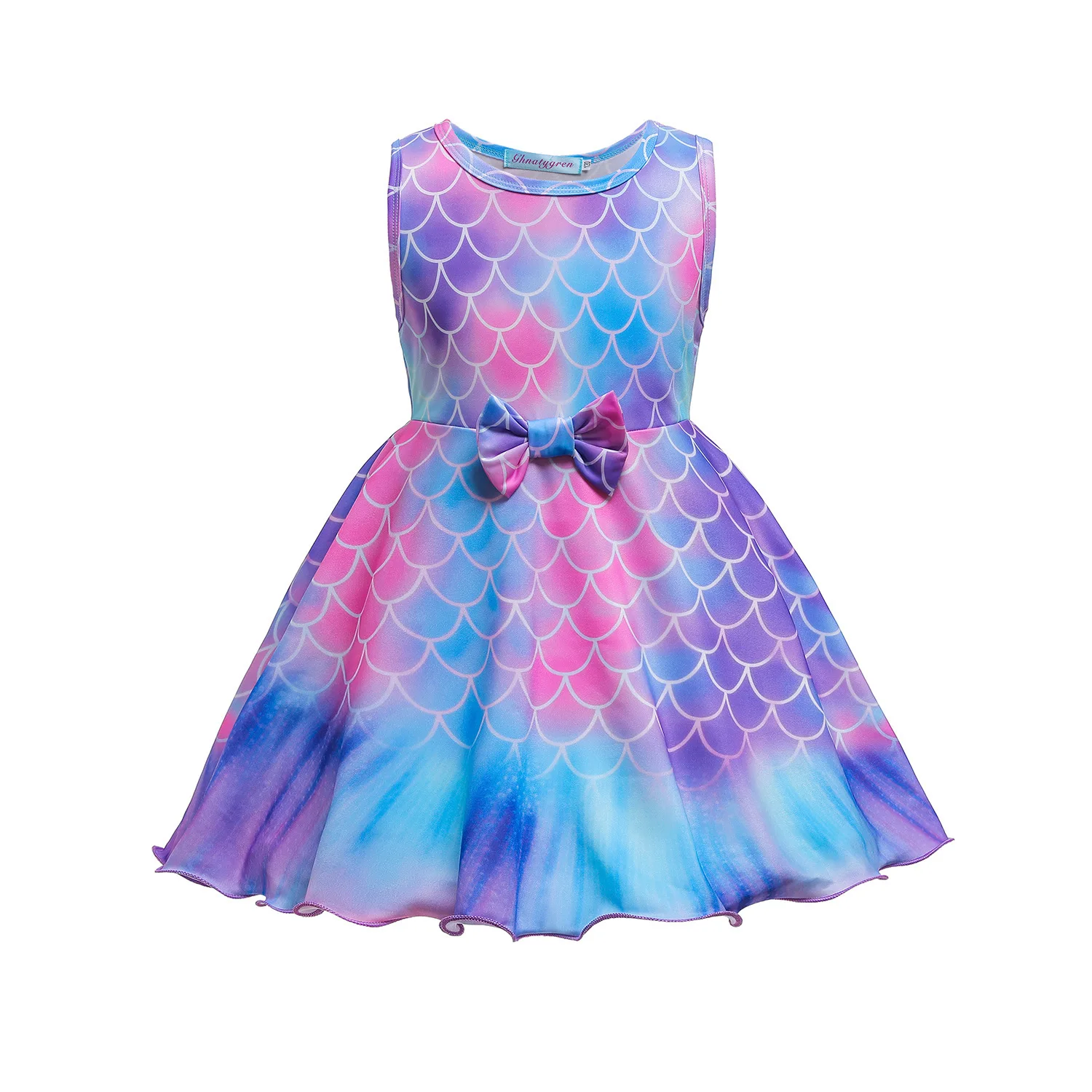 Toddler Girls Dresses Summer Sleeveless Polyester Tutu Dresses for Girls 3-12 Years