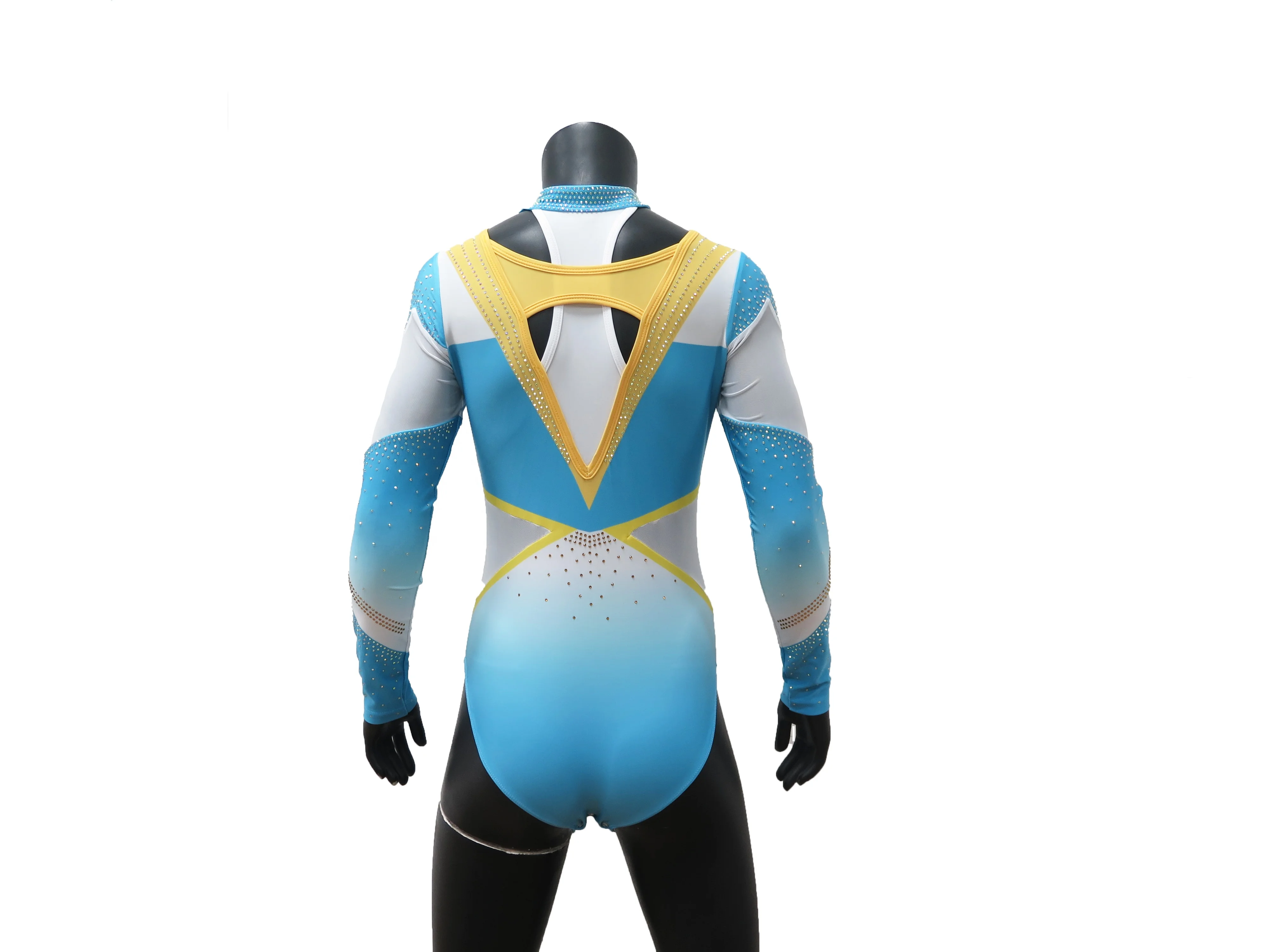 Оптовая продажа, дизайнерская униформа для чарлидинга с длинным рукавом для девушек со стразами, сублимационная одежда